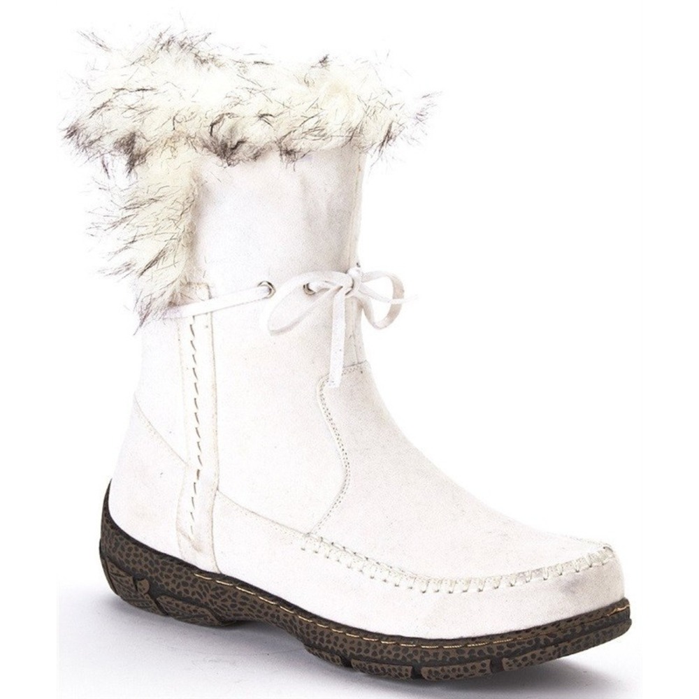 NWOTD Bucco 8.5 Ruzena Fashion Faux Fur Winter Boots White 126181